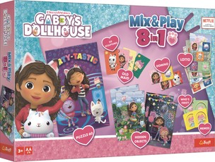 TREFL GABBY´S DOLLHOUSE 8in1 Mix&Play set of board games Gabby’s Dollhouse TREFL GABBY´S DOLLHOUSE 8in1 Mix&Play set of board games Gabby’s Dollhouse