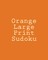Orange Large Print Sudoku