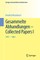 Gesammelte Abhandlungen - Collected Papers I