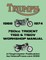 TRIUMPH 750cc T150 & T150V TRIDENT 1968-1974 WORKSHOP MANUAL
