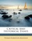 Critical And Historical Essays