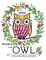 Easy Flowers and Owl Coloring Book