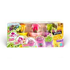 SO SLIME slime preparing set Flower pot, 3 pcs