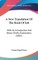 A New Translation of the Book of Job
