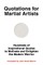 Quotations for Martial Artists