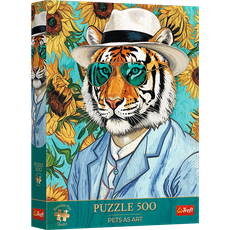 TREFL Premium Plus Puzzle Mr. Tiger and Sunflowers, 500 pcs