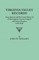 Virginia Valley Records. Genealogical and Historical Materials of Rockingham County, Virginia, and Related Regions (Wtih Map)