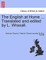 The English at Home ... Translated and Edited by L. Wraxall.