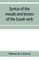 Syntax of the moods and tenses of the Greek verb
