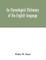 An etymological dictionary of the English language