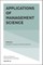 Applications of Management Science