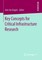 Key Concepts for Critical Infrastructure Research