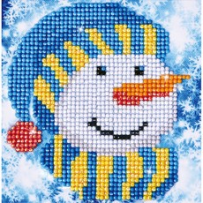 Deimantinė mozaika SNOWMAN CAP PICTURE 13,54x13,54
