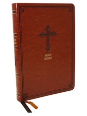 Kjv, Thinline Bible, Large Print, Leathersoft, Brown, Red Letter Edition, Comfort Print Kjv, Thinline Bible, Large Print, Leathersoft, Brown, Red Letter Edition, Comfort Print