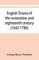 English drama of the restoration and eighteenth century (1642-1780)