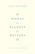 Words for Readers and Writers