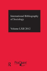Ibss: Sociology: 2012 Vol.62 Ibss: Sociology: 2012 Vol.62