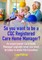 So you want to be a CQC Registered Care Home Manager?
