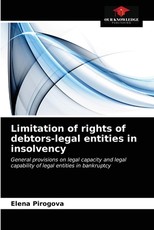Limitation of rights of debtors-legal entities in insolvency Limitation of rights of debtors-legal entities in insolvency