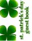 saint patricks day shamrock 4 leaf clover landscape blank guest book