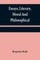Essays, literary, moral and philosophical