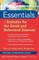 Essentials of Statistics