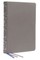 Nkjv, Reference Bible, Classic Verse-By-Verse, Center-Column, Genuine Leather, Gray, Red Letter, Thumb Indexed, Comfort Print