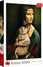 TREFL puzzle Lady with a cat 1000 pcs