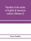 Parodies of the works of English & American authors (Volume I)
