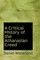 A Critical History of the Athanasian Creed