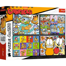 TREFL GARFIELD puzzle set, 4x250 pcs