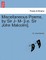 Miscellaneous Poems, by Sir J- M- [I.E. Sir John Malcolm].