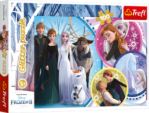 TREFL FROZEN Glitter puzzle Frozen II, 100 pcs TREFL FROZEN Glitter puzzle Frozen II, 100 pcs