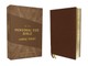 Niv, Personal Size Bible, Large Print, Genuine Leather, Buffalo, Brown, Red Letter Edition, Comfort Print