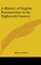 A History of English Romanticism in the Eighteenth Century