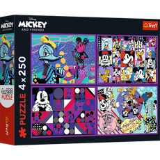 TREFL DISNEY MICKEY MOUSE puzzle set, 4x250 pcs TREFL DISNEY MICKEY MOUSE puzzle set, 4x250 pcs