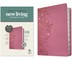 NLT Personal Size Giant Print Bible, Filament Enabled Edition (Red Letter, Leatherlike, Peony Pink, Indexed)