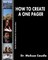 How to Create a One Pager