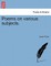 Poems on Various Subjects.