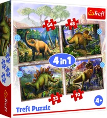 TREFL Puzzle 4 in 1 set Dinosaurs