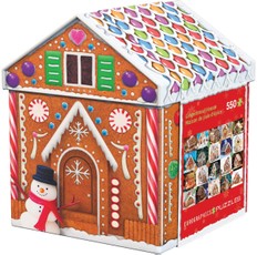 Puzzle Gingerbread House Tin, 550 pcs