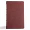 CSB Single-Column Personal Size Bible, Holman Handcrafted Collection, Premium Marbled Burgundy Calfskin
