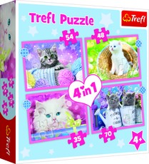 TREFL Puzzle 4 in 1 set Kittens