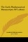 The Early Mathematical Manuscripts Of Leibniz
