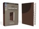 Niv, Super Giant Print Reference Bible, Leathersoft, Brown, Red Letter, Thumb Indexed, Comfort Print