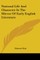 National Life And Character In The Mirror Of Early English Literature