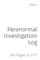 Paranormal Investigation Log
