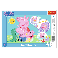 TREFL PEPPA PIG Puzzle in frame, 15 pcs