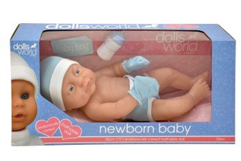 DOLLSWORLD babydoll, boy, 38 cm
