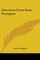 Selections From Isaac Penington